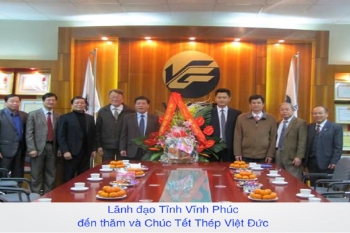 Lãnh đạo tỉnh Vĩnh Phúc đến thăm và làm việc tại Thép Việt Đức