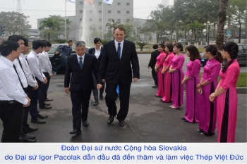 Đoàn đại sứ nước Cộng Hòa Slovakia đến thăm và làm việc tại Thép Việt Đức
